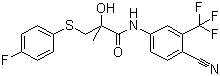 N-[4--氰基-3-(三氟甲基)苯基]-3-(4-氟苯巰基)-2-羥基-2-甲基丙酰胺
