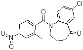7-氯-1,2,3,4-四氫-1-(2-甲基-4-硝基苯甲?；?-5H-1-苯并氮雜卓-5-酮

